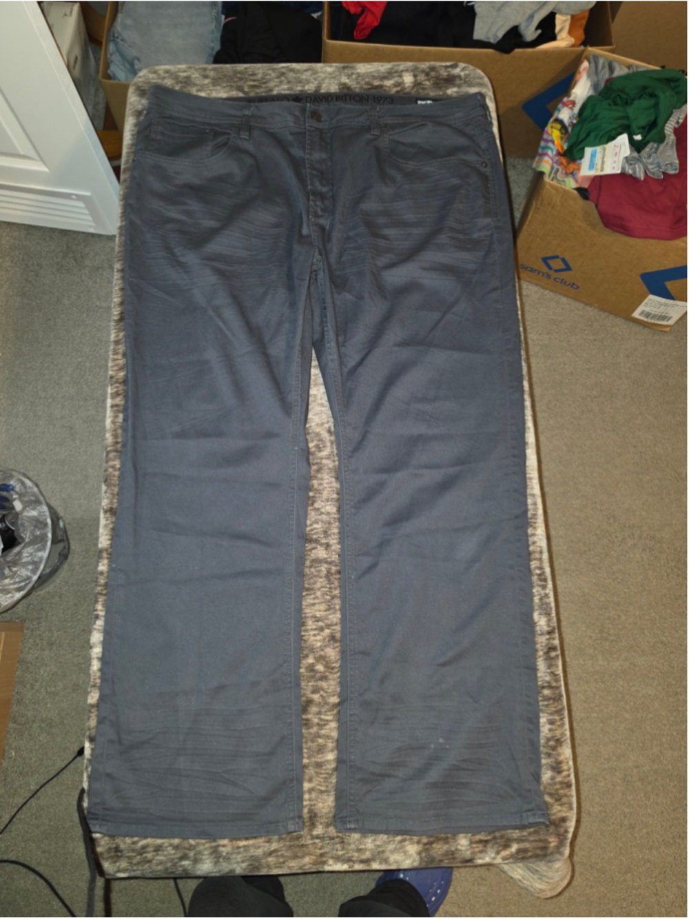Buffalo David Bitton Men’s Jeans 42x32 Gray Charcoal Stretch Straight Leg